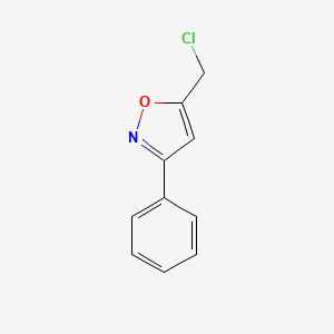 5-(Chloromethyl)-3-phenylisoxazole chemical structure (CAS 1011-37-6)