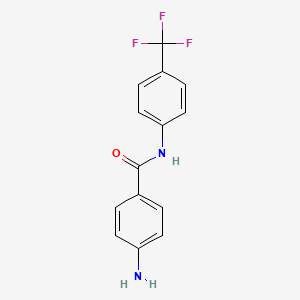4-Amino-N-(4-trifluoromethylphenyl)benzamide chemical structure (CAS 1011244-72-6)