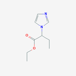Ethyl 2-(1H-imidazol-1-yl)butanoate chemical structure (CAS 1011398-11-0)