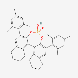 (11bR)-4-Hydroxy-2,6-dimesityl-8,9,10,11,12,13,14,15-octahydrodinaphtho[2,1-d:1',2'-f][1,3,2]dioxaphosphepine 4-oxide chemical structure (CAS 1011465-23-8)