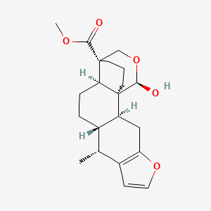 Methyl (4R,4aR,6aS,7R,11aS,11bS,12R)-12-hydroxy-7-methyl-2,3,5,6,6a,7,11,11a-octahydro-1H-4,11b-(methanooxymethano)phenanthro[3,2-b]furan-4(4aH)-carboxylate chemical structure (CAS 1011528-58-7)