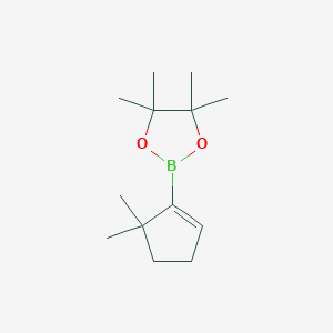 2-(5,5-Dimethylcyclopent-1-en-1-yl)-4,4,5,5-tetramethyl-1,3,2-dioxaborolane chemical structure (CAS 1011531-89-7)