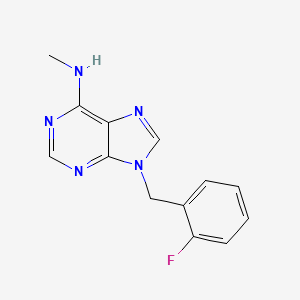9-(2-Fluorobenzyl)-N-methyl-9H-purin-6-amine chemical structure (CAS 101155-02-6)
