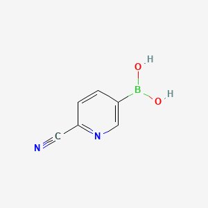 (6-Cyanopyridin-3-yl)boronic acid chemical structure (CAS 1011722-07-8)