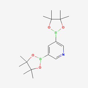 3,5-Bis(4,4,5,5-tetramethyl-1,3,2-dioxaborolan-2-yl)pyridine chemical structure (CAS 1012085-50-5)