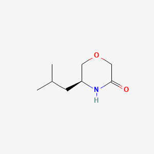 (S)-5-Isobutylmorpholin-3-one chemical structure (CAS 101250-44-6)