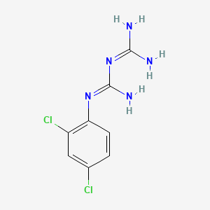 1-Carbamimidamido-N-(2,4-dichlorophenyl)methanimidamide chemical structure (CAS 101252-14-6)