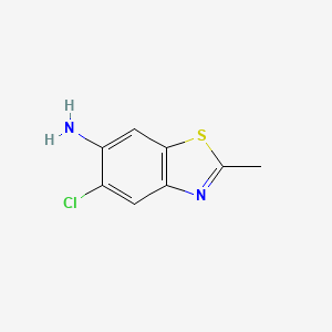 5-Chloro-2-methylbenzo[d]thiazol-6-amine chemical structure (CAS 101253-50-3)