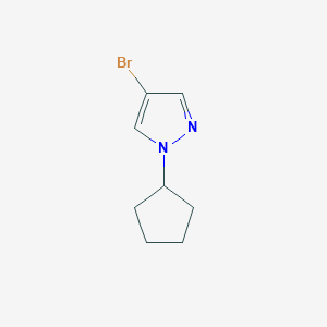 4-Bromo-1-cyclopentyl-1H-pyrazole chemical structure (CAS 1012880-01-1)