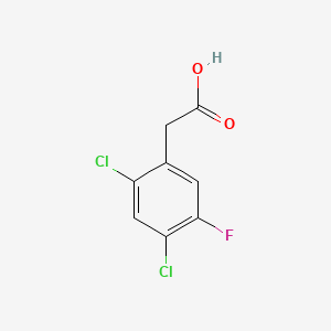 2-(2,4-Dichloro-5-fluorophenyl)acetic acid chemical structure (CAS 10129-77-8)