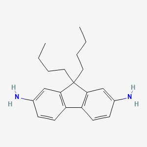 9,9-Dibutyl-9H-fluorene-2,7-diamine chemical structure (CAS 1013211-64-7)