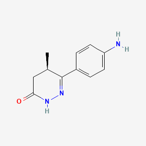 (R)-6-(4-Aminophenyl)-5-methyl-4,5-dihydropyridazin-3(2H)-one chemical structure (CAS 101328-85-2)