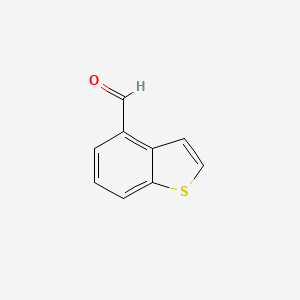 Benzo[b]thiophene-4-carbaldehyde chemical structure (CAS 10133-25-2)