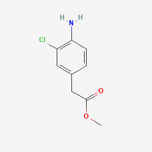 Methyl 2-(4-amino-3-chlorophenyl)acetate chemical structure (CAS 101349-30-8)