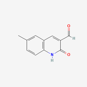6-Methyl-2-oxo-1,2-dihydroquinoline-3-carbaldehyde chemical structure (CAS 101382-53-0)