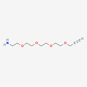 3,6,9,12-Tetraoxapentadec-14-yn-1-amine chemical structure (CAS 1013921-36-2)