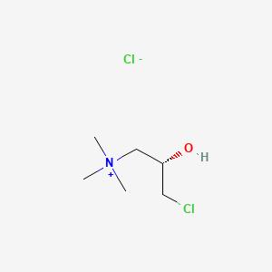 (S)-3-Chloro-2-hydroxy-N,N,N-trimethylpropan-1-aminium chloride chemical structure (CAS 101396-91-2)