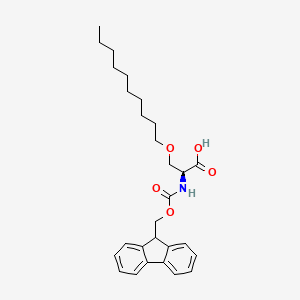 N-(((9H-Fluoren-9-yl)methoxy)carbonyl)-O-decyl-L-serine chemical structure (CAS 1013997-63-1)