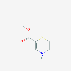 Ethyl 3,4-dihydro-2H-1,4-thiazine-6-carboxylate chemical structure (CAS 101417-21-4)