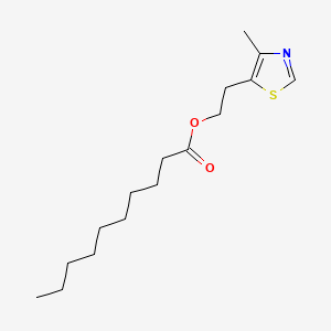 2-(4-Methylthiazol-5-yl)ethyl decanoate chemical structure (CAS 101426-31-7)