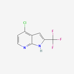 4-Chloro-2-(trifluoromethyl)-1H-pyrrolo[2,3-b]pyridine chemical structure (CAS 1014613-16-1)