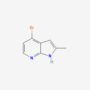 4-Bromo-2-methyl-1H-pyrrolo[2,3-b]pyridine chemical structure (CAS 1014613-64-9)