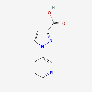 1-(Pyridin-3-yl)-1H-pyrazole-3-carboxylic acid chemical structure (CAS 1014631-62-9)
