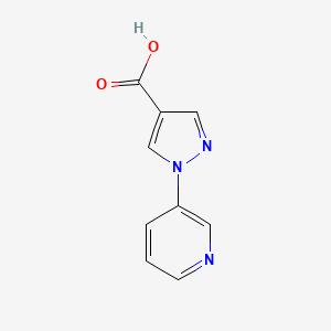 1-(Pyridin-3-yl)-1H-pyrazole-4-carboxylic acid chemical structure (CAS 1014631-89-0)