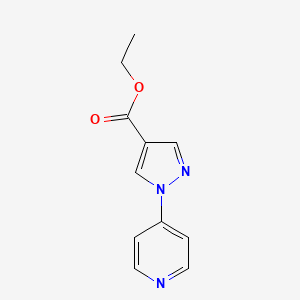 Ethyl 1-(pyridin-4-yl)-1H-pyrazole-4-carboxylate chemical structure (CAS 1014631-92-5)