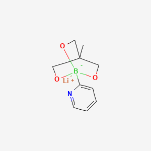 Lithium 4-methyl-1-(pyridin-2-yl)-2,6,7-trioxa-1-borabicyclo[2.2.2]octan-1-uide chemical structure (CAS 1014717-10-2)
