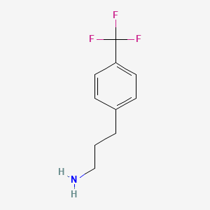 3-(4-(Trifluoromethyl)phenyl)propan-1-amine chemical structure (CAS 101488-60-2)