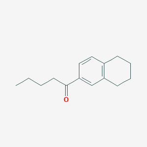 1-(5,6,7,8-Tetrahydronaphthalen-2-yl)pentan-1-one chemical structure (CAS 101498-55-9)