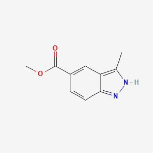 Methyl 3-methyl-1H-indazole-5-carboxylate chemical structure (CAS 1015068-76-4)