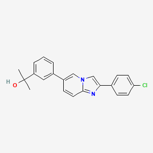 2-(3-(2-(4-Chlorophenyl)imidazo[1,2-a]pyridin-6-yl)phenyl)propan-2-ol chemical structure (CAS 1015231-98-7)