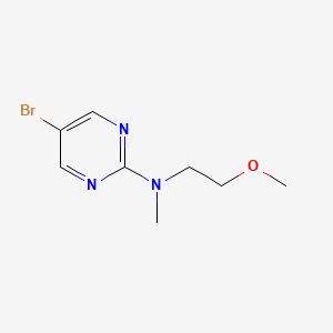 5-Bromo-N-(2-methoxyethyl)-N-methylpyrimidin-2-amine chemical structure (CAS 1015241-94-7)