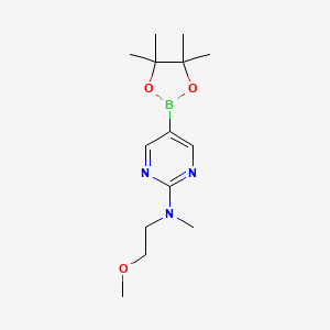 N-(2-Methoxyethyl)-N-methyl-5-(4,4,5,5-tetramethyl-1,3,2-dioxaborolan-2-yl)pyrimidin-2-amine chemical structure (CAS 1015242-00-8)