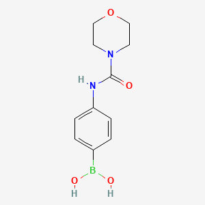 (4-(Morpholine-4-carboxamido)phenyl)boronic acid chemical structure (CAS 1015242-57-5)