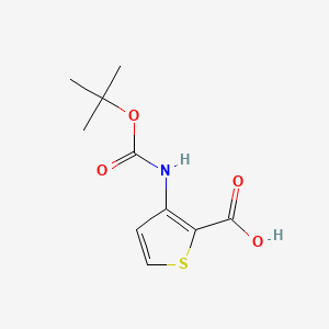 3-(N-Boc-amino)thiophene-2-carboxylic acid chemical structure (CAS 101537-64-8)