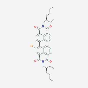 5-Bromo-2,9-bis(2-ethylhexyl)anthra[2,1,9-def:6,5,10-d'e'f']diisoquinoline-1,3,8,10(2H,9H)-tetraone chemical structure (CAS 1015473-19-4)
