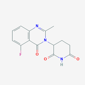 3-(5-Fluoro-2-methyl-4-oxoquinazolin-3(4H)-yl)piperidine-2,6-dione chemical structure (CAS 1015474-24-4)
