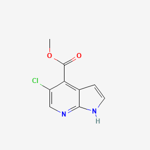 Methyl 5-chloro-1H-pyrrolo[2,3-b]pyridine-4-carboxylate chemical structure (CAS 1015609-99-0)