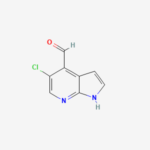 5-Chloro-1H-pyrrolo[2,3-b]pyridine-4-carbaldehyde chemical structure (CAS 1015610-39-5)