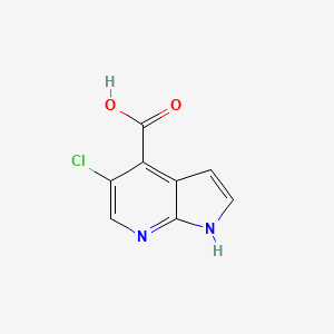 5-Chloro-1H-pyrrolo[2,3-b]pyridine-4-carboxylic acid chemical structure (CAS 1015610-55-5)