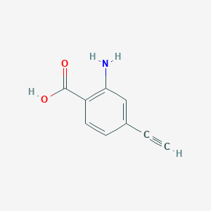 2-Amino-4-ethynylbenzoic acid chemical structure (CAS 1015689-36-7)