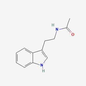 N-(2-(1H-Indol-3-yl)ethyl)acetamide chemical structure (CAS 1016-47-3)