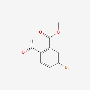 Methyl 5-bromo-2-formylbenzoate chemical structure (CAS 1016163-89-5)