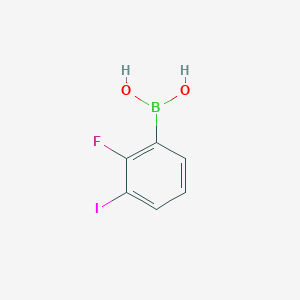 (2-Fluoro-3-iodophenyl)boronic acid chemical structure (CAS 1016231-39-2)
