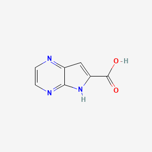 5H-Pyrrolo[2,3-b]pyrazine-6-carboxylic acid chemical structure (CAS 1016241-56-7)