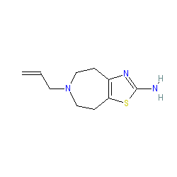 6-Allyl-5,6,7,8-tetrahydro-4H-thiazolo[4,5-d]azepin-2-amine chemical structure (CAS 101626-70-4)