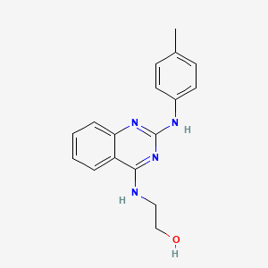 2-((2-(p-Tolylamino)quinazolin-4-yl)amino)ethan-1-ol chemical structure (CAS 1016340-64-9)